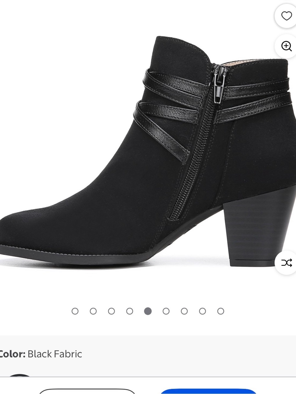 LifeStride Black Jezebel Strappy Ankle Booties WORN ONCE *Comfort Memory Foam - Picture 4 of 14